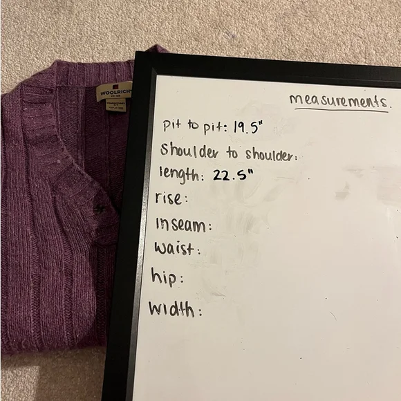 Woolrich Vintage Purple Speckled Snap V Neck Sweater Size Small - Picture 10 of 10